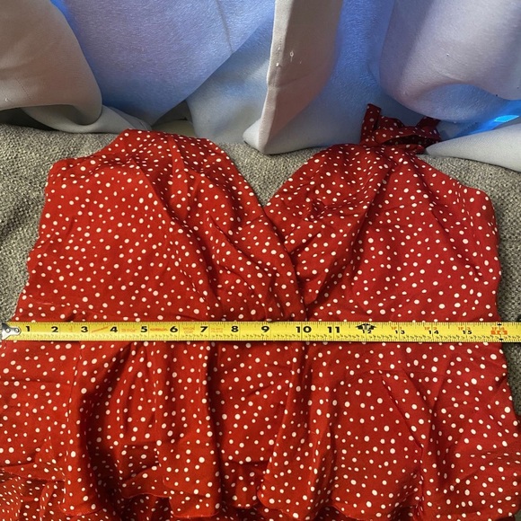 HP!~Red with white polka dots ruffled dress - NWT - Picture 6 of 6